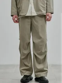 UNITED TOKYO サンドウォッシュシルクナイロンパンツ　BGE/2