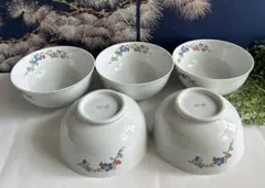 伊万里鍋島焼 畑萬陶苑 手描き 宝尽くし文 飯碗 5客セット 共箱なし