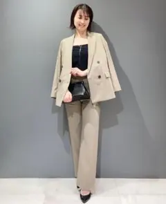 theory luxe　24SS　ダブルブレストリネンジャケット　ストレッチ◎のサムネイル