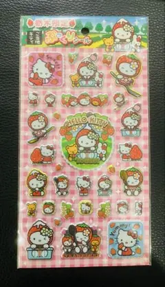 レトロ　栃木限定　キティちゃんぷっくりシール　匿名配送