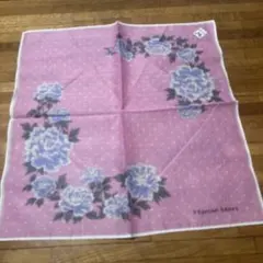 Hanae Mori 花柄 コットンハンカチ
