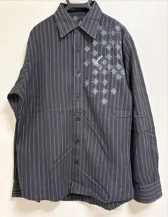 長袖 シャツ 黒 (2)