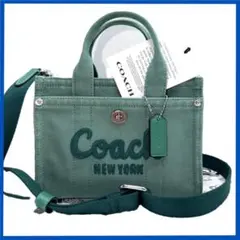 COACH バック カーゴ2WAY トートバッグ グリーン 20 - メルカリ