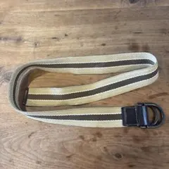 GUCCI ベルト ベージュとブラウンのストライプ
