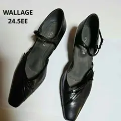 WALLAGE ワラッジ アシックス パンプス 24.5EE　ブラック(黒)