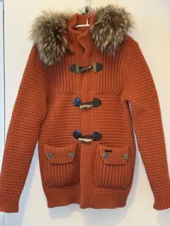 新品未使用　Bark ニットダッフルコート オレンジ 高級感漂うリッチニットダッフル 15AW Bark（バーク）ニットダッフル