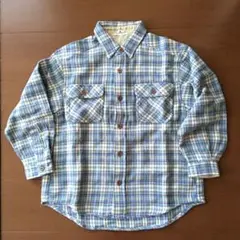 チェック柄シャツ 130 ブルー チェックシャツ