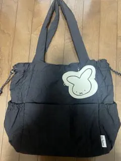 未使用品！ミッフィー チャーム付き 黒トートバッグ