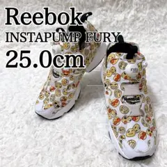 ✨美品✨リーボック ポンプフューリー スマイル ランニング 白 黄 25.0