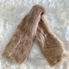 《新品》フェイクファーマフラー ブラウン