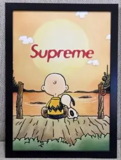 19 supreme アートポスター　アメリカンレトロ　額付き