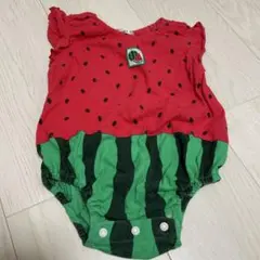 CROISSANCE BERET スイカ柄ロンパース 80