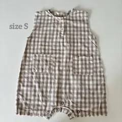 RODA J baby 韓国子供服　ベビー　チェック ロンパース 淡色