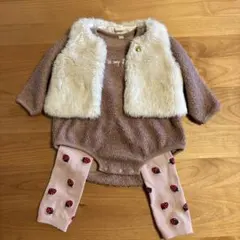 ロンパースセット　女の子　80