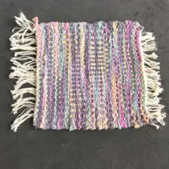 手織り風マット✴ハンドメイド✴コースター✴ミニ鍋敷き✴花瓶敷きのサムネイル
