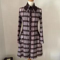 HIROKO BIS チェック柄長袖ワンピースのサムネイル