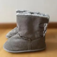 ミキハウス グレー ファー付きブーツ　20㎝　美品