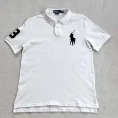 ラルフローレン ビッグポニーポロシャツ ホワイト XL スリムフィット