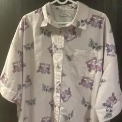 Ash Paiga クマと蝶プリント 半袖シャツ Lのサムネイル