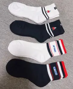 YONEX 刺繍口ゴ＆バドミントンソックス Q1【25～28cm】4足セット