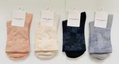 LAURA ASHLEY レディース花柄ソックス4足セット22-24cm