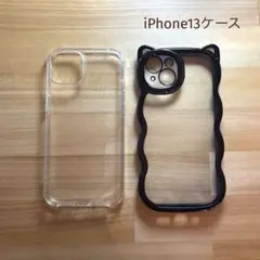 iPhone13ケース　ソフトケース　背面ハード　猫耳　スマホケース