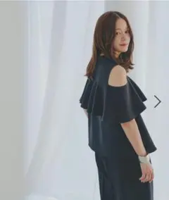 新品 グローバルワーク　高山直子 リネンライク肩開きブラウス
