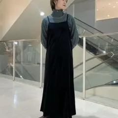 Kastane ウール混ボーダーリブハイネックニット