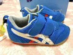 【お値下げ】asics ベビーシューズ 青 15.0cm クリーニング済み