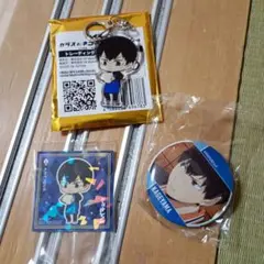ハイキュー!!　キーホルダー　缶バッジ　シール　影山