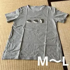 Tシャツ　半袖　ハリネズミ　M L カーキ　夏