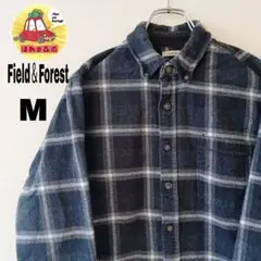 USA古着 Filde＆Forest　ネルシャツ　M ブラック　グレー　チェック