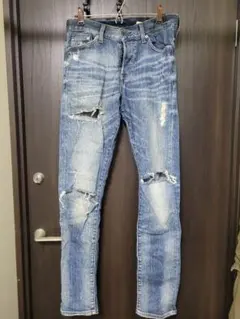 H&M ・ スキニーデニム 　ダメージ