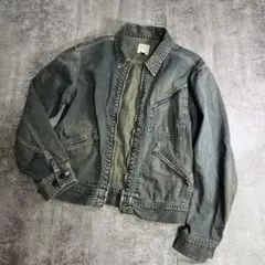 old denim jacket zip up 90s 短丈
