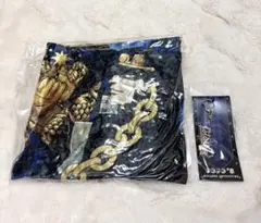 ジョジョワールド　空条承太郎(スタープラチナ)キーホルダー&A賞クッションセット