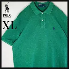 【人気デザイン】ラルフローレン 半袖ポロシャツ 希少XLサイズ グリーン