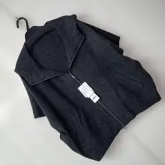 ウール混ポンチョ風ジャケット