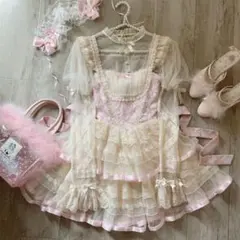 ロリータドレス JSK ジャンパースカート バレエ風　サスペンダーワンピース姫様