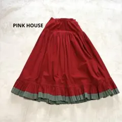 PINK HOUSE ピンクハウス ロングスカート フレア プリーツ リボンのサムネイル