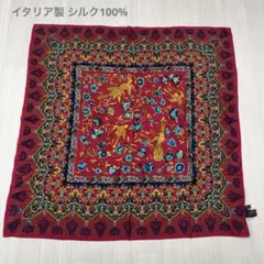 イタリア製 シルク スカーフ TOKI SHISU 鳥柄