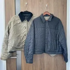 リバーシブル　キルティングジャケット
