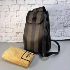 ✴︎オールドFENDI ペカン柄 リュック バックパック・男女兼用・保存袋 