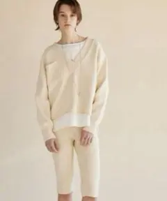 Sea Room lynn ハイツイストコットンリブパンツ　ホワイト　Mのサムネイル
