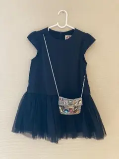 Allo cotton キッズ ワンピース 黒 9