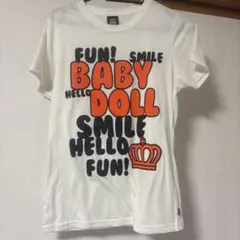 BABYDOLL ロゴプリント Tシャツ ホワイト Sのサムネイル