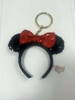 ディズニー ミニーマウス カチューシャ キーホルダー スパンコール