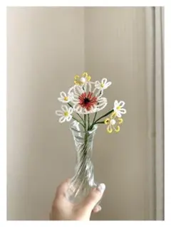 ビーズフラワー　ハンドメイド　インテリア