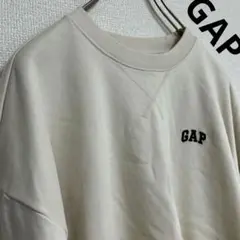 GAP ギャップ 刺繍 スウェット トレーナー アイボリー