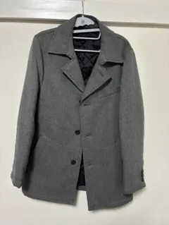 コムサメン　ポリエステルヘリンボーン中綿コート