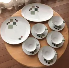 【稀少】1950年代 プレミアノリタケ 日本陶器会社 絣柄 プレート兼用 11点